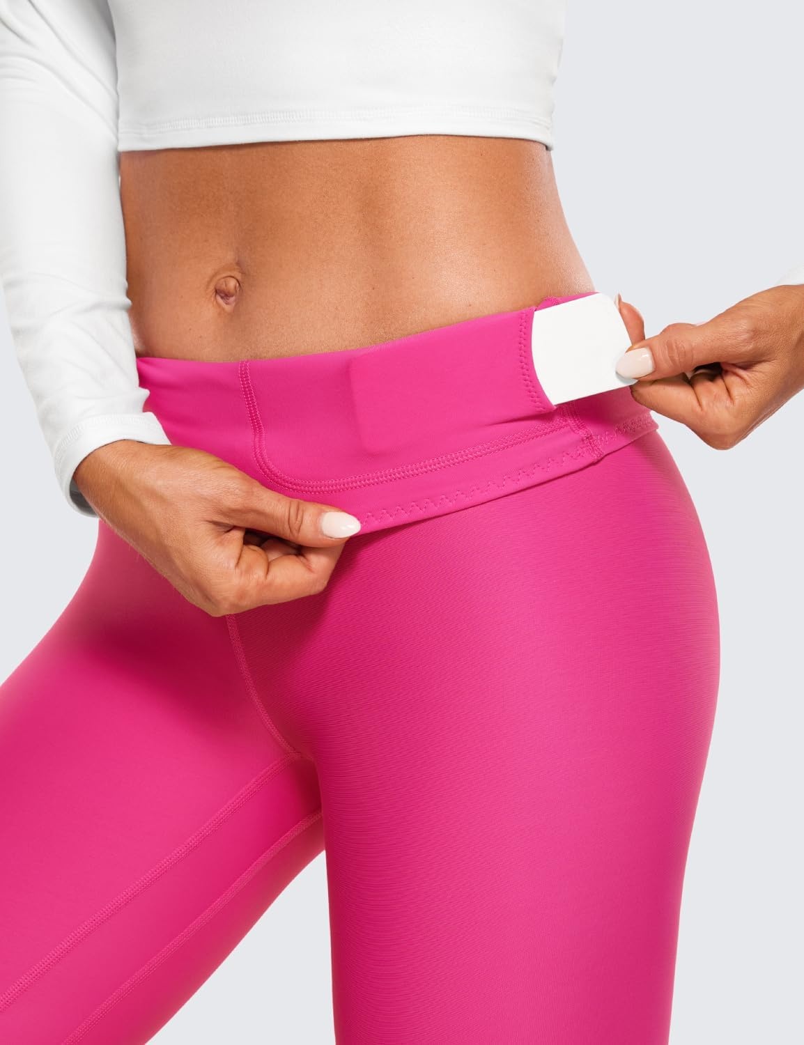 image:imageCRZ YOGA Fleece Lined Leggings 28 Thermal Casual Lounge Workout Yoga Womens Full Length Pants Winter WarmGranita Pink