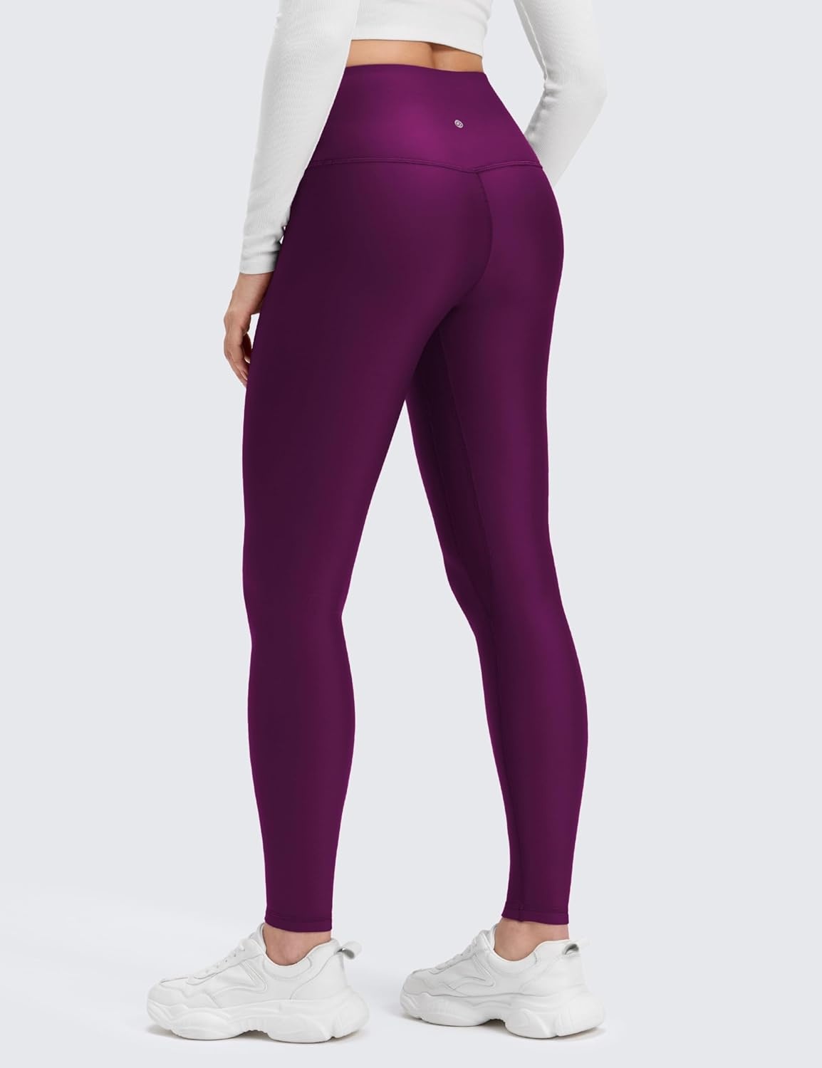 image:imageCRZ YOGA Fleece Lined Leggings 28 Thermal Casual Lounge Workout Yoga Womens Full Length Pants Winter WarmPlum Magenta