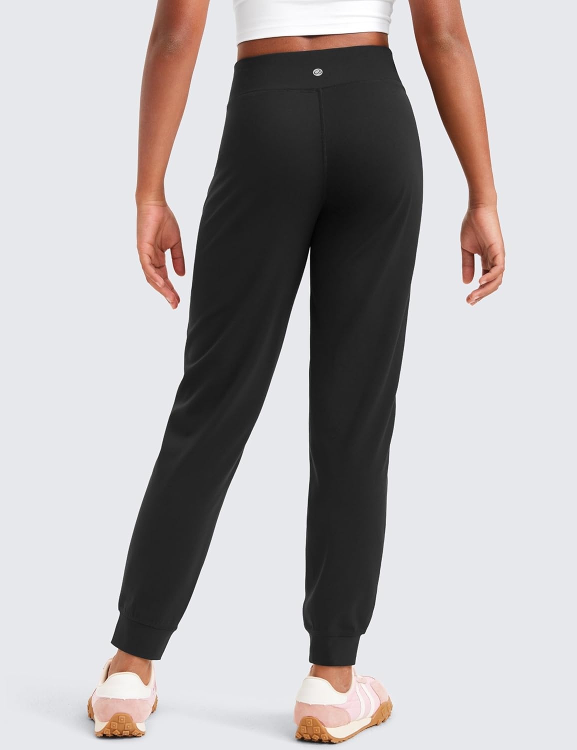 image:imageCRZ YOGA Girls Butterlift Athletic Joggers Active Running Casual Lounge High Waist Pants with Pockets Kid TeenBlack