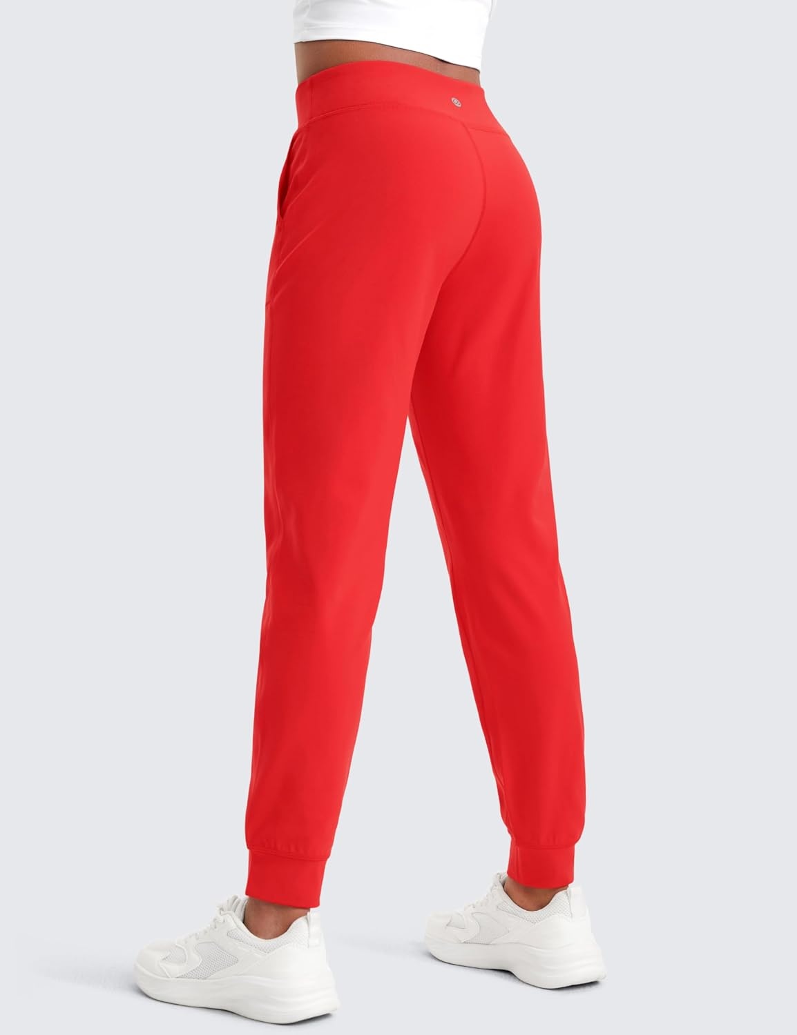 image:imageCRZ YOGA Girls Butterlift Athletic Joggers Active Running Casual Lounge High Waist Pants with Pockets Kid TeenDeep Red