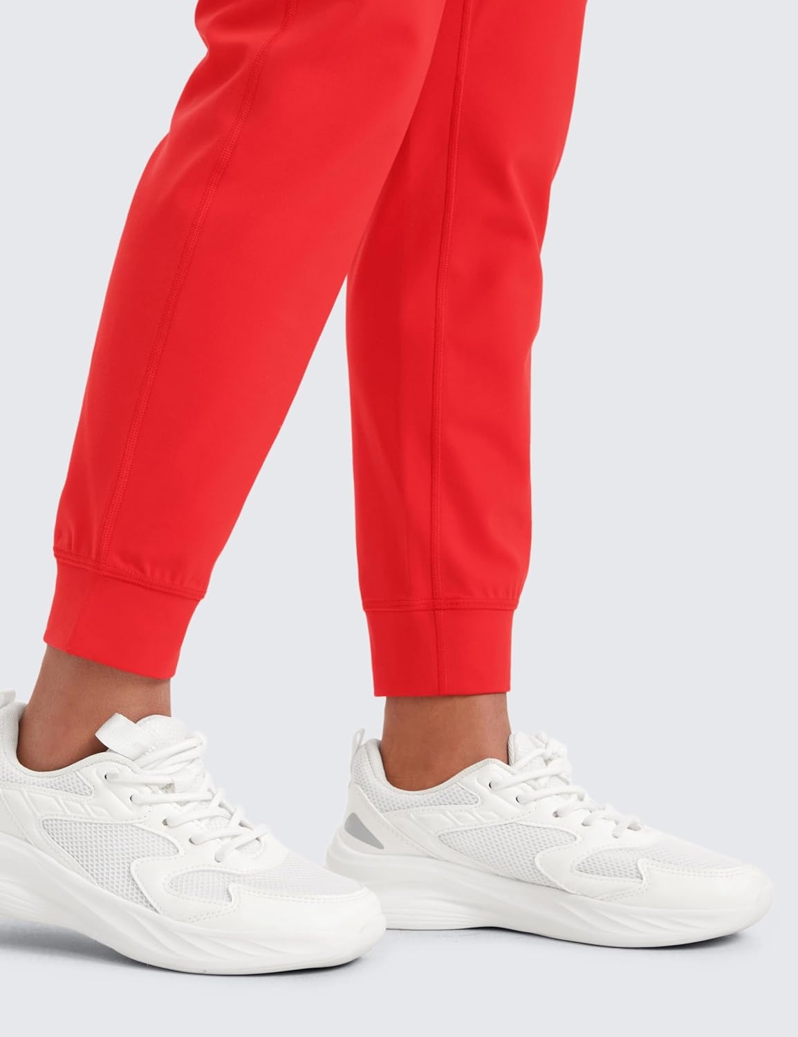 image:imageCRZ YOGA Girls Butterlift Athletic Joggers Active Running Casual Lounge High Waist Pants with Pockets Kid TeenDeep Red