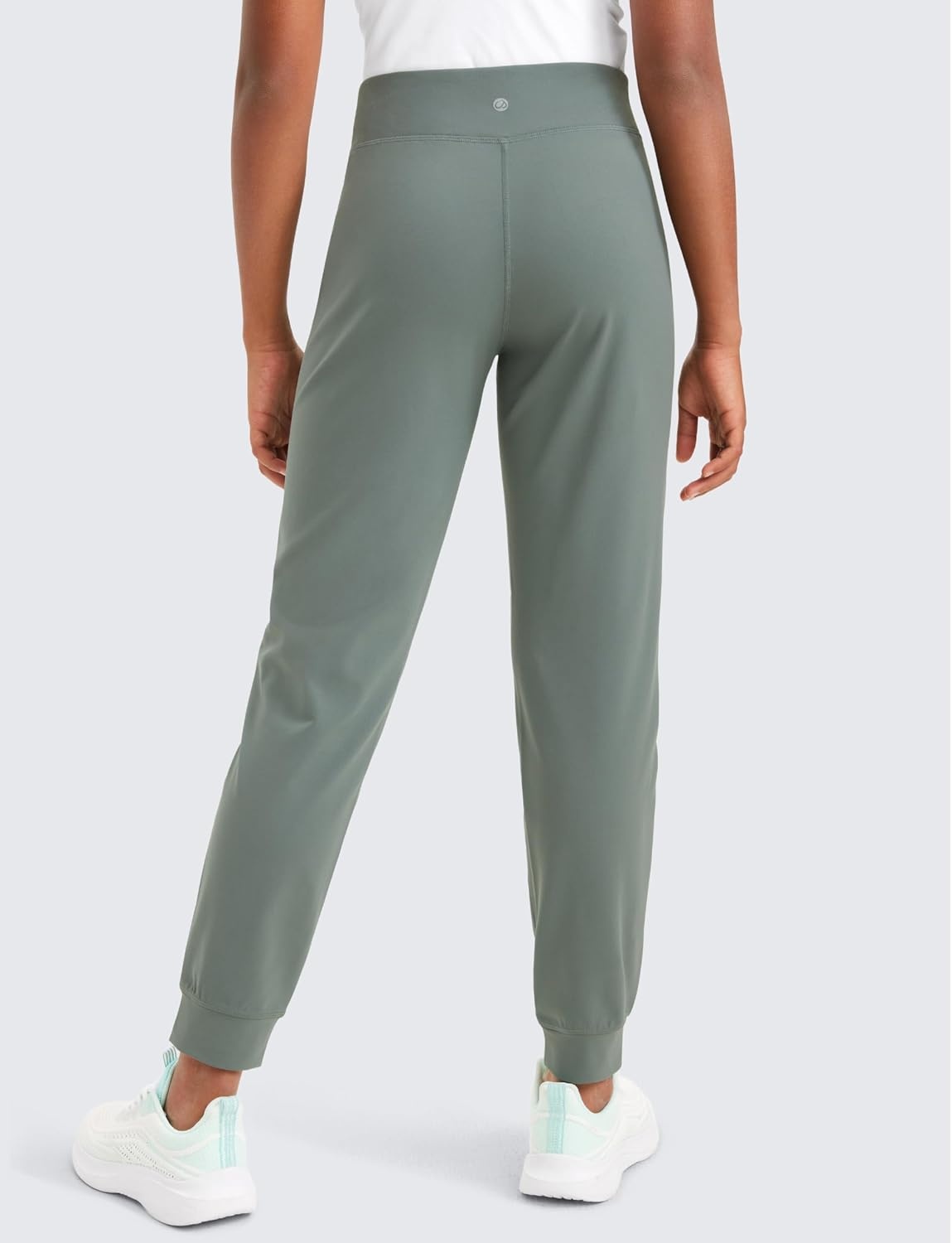 image:imageCRZ YOGA Girls Butterlift Athletic Joggers Active Running Casual Lounge High Waist Pants with Pockets Kid TeenGrey Sage