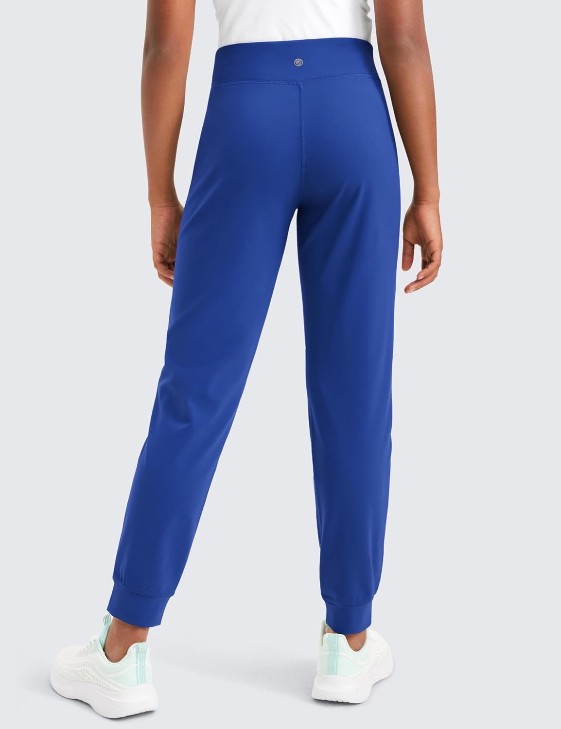 image:imageCRZ YOGA Girls Butterlift Athletic Joggers Active Running Casual Lounge High Waist Pants with Pockets Kid TeenWaves Blue