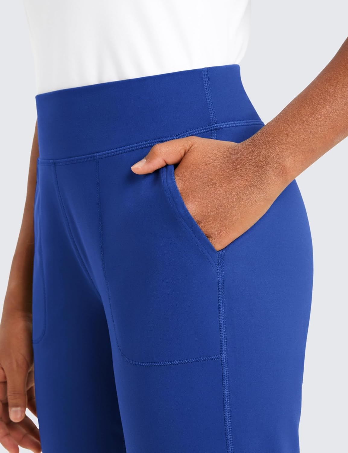 image:imageCRZ YOGA Girls Butterlift Athletic Joggers Active Running Casual Lounge High Waist Pants with Pockets Kid TeenWaves Blue