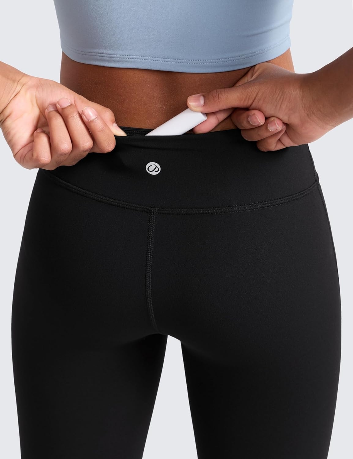 image:imageCRZ YOGA Girls Butterlift No Front Seam Full Length Yoga Leggings Athletic Sports Casual Pants Tights Kids TeenBlack