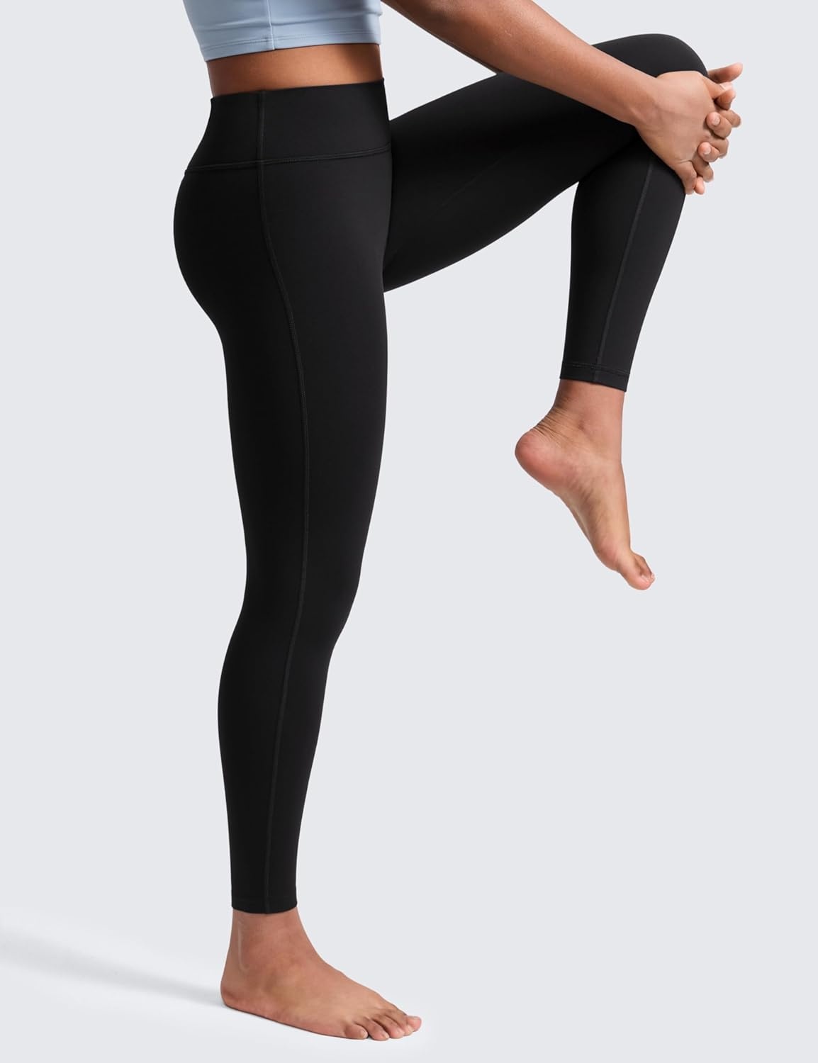 image:imageCRZ YOGA Girls Butterlift No Front Seam Full Length Yoga Leggings Athletic Sports Casual Pants Tights Kids TeenBlack