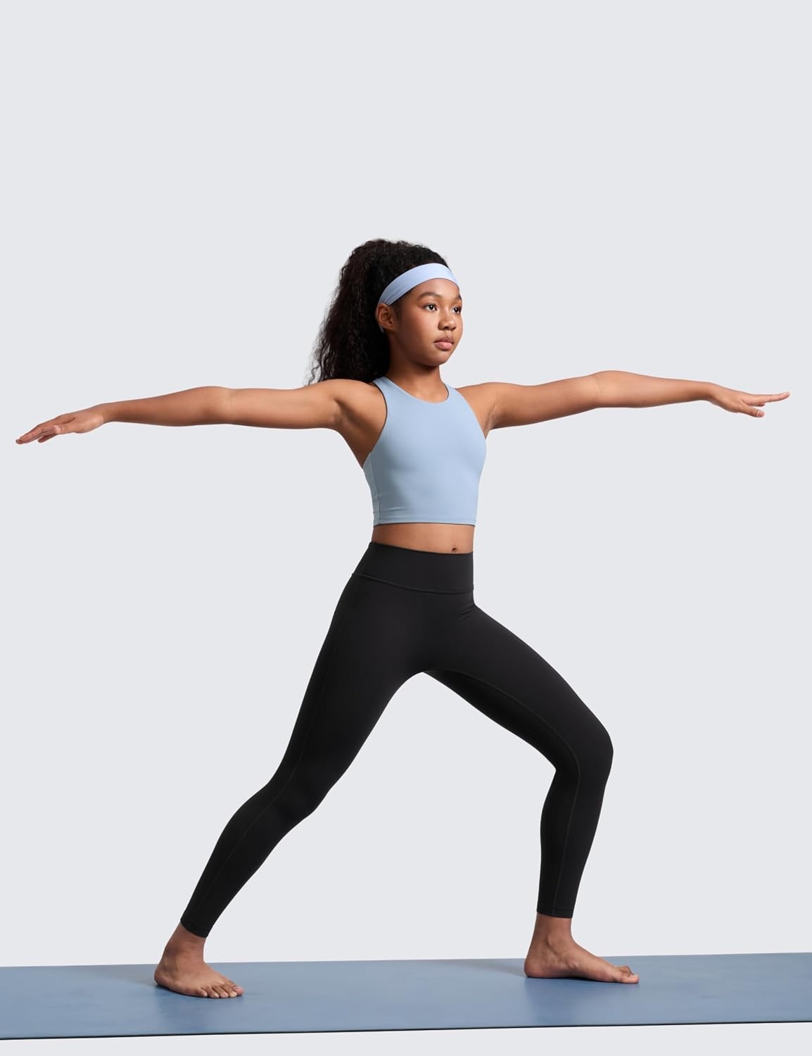 image:imageCRZ YOGA Girls Butterlift No Front Seam Full Length Yoga Leggings Athletic Sports Casual Pants Tights Kids TeenBlack