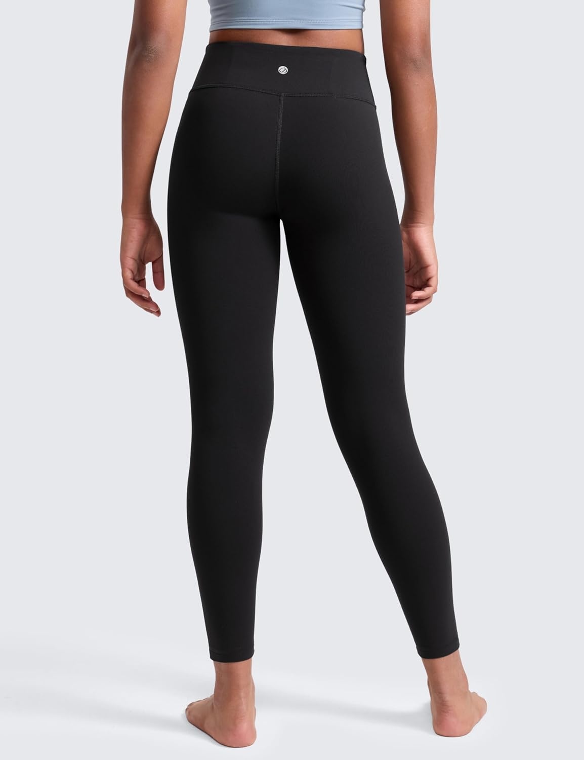 image:imageCRZ YOGA Girls Butterlift No Front Seam Full Length Yoga Leggings Athletic Sports Casual Pants Tights Kids TeenBlack