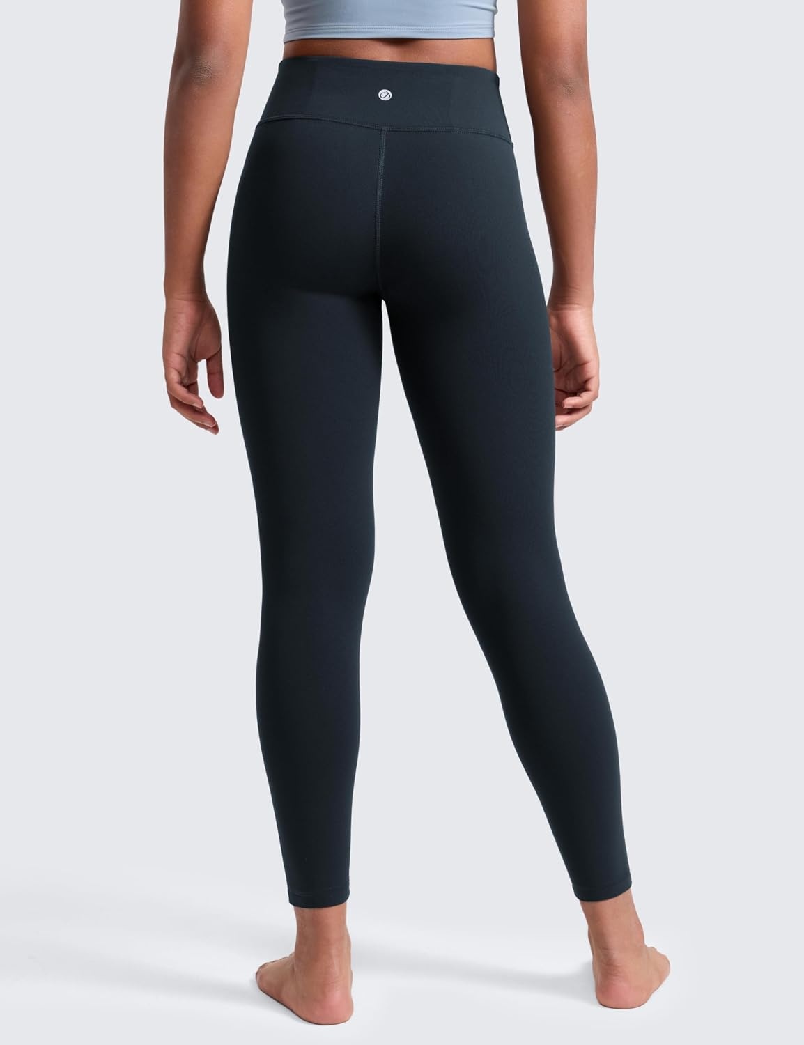 image:imageCRZ YOGA Girls Butterlift No Front Seam Full Length Yoga Leggings Athletic Sports Casual Pants Tights Kids TeenTrue Navy