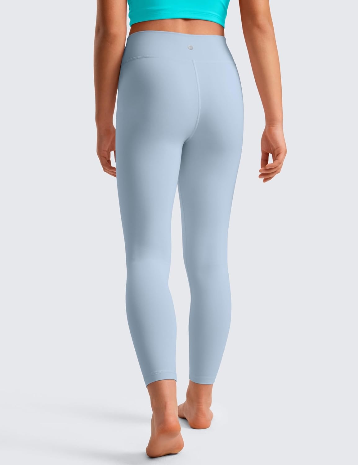 image:imageCRZ YOGA Girls Butterluxe Crossover Waist Yoga Leggings Athletic Sports Casual Pants V Cross Tights Kids TeenCambric Blue