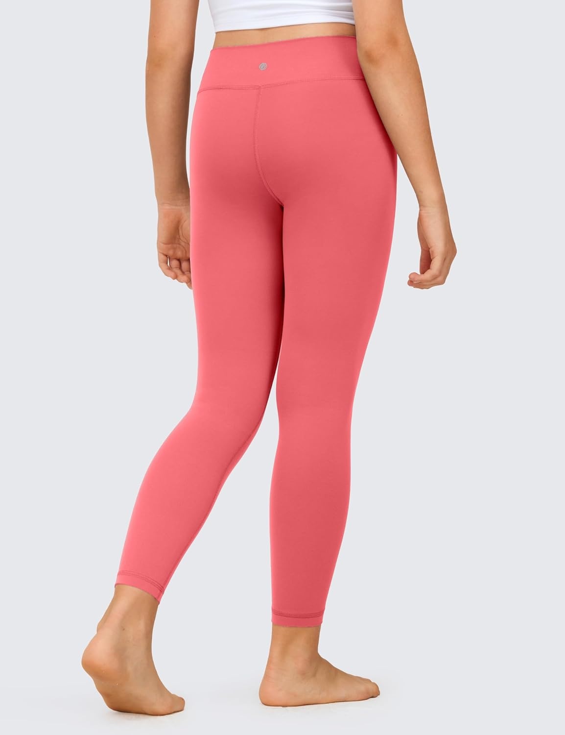 image:imageCRZ YOGA Girls Butterluxe Crossover Waist Yoga Leggings Athletic Sports Casual Pants V Cross Tights Kids TeenRaspberry Sorbet