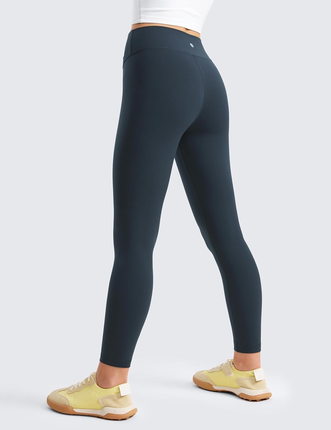 image:imageCRZ YOGA Girls Butterluxe Crossover Waist Yoga Leggings Athletic Sports Casual Pants V Cross Tights Kids TeenTrue Navy