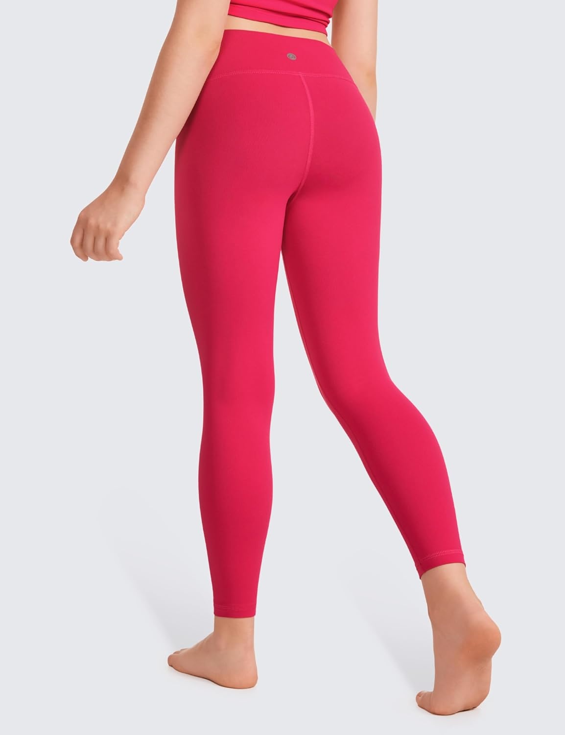 image:imageCRZ YOGA Girls Butterluxe Crossover Waist Yoga Leggings Athletic Sports Casual Pants V Cross Tights Kids TeenViva Magenta
