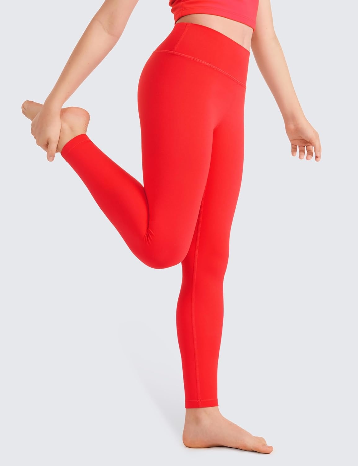 image:imageCRZ YOGA Girls Butterluxe Full Length Yoga Leggings Athletic Sports Casual Pants High Waist Tights Kids TeenDark Red