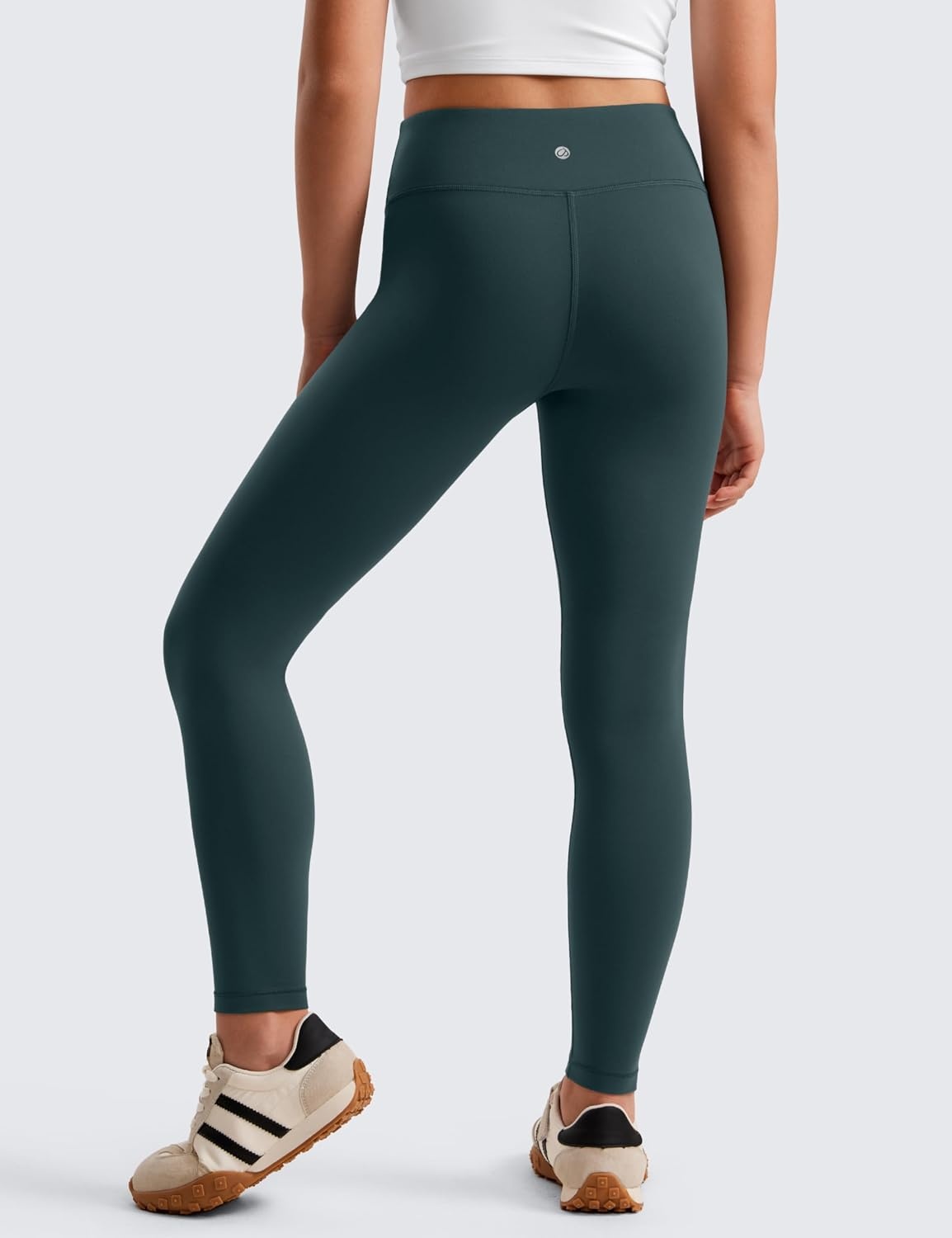 image:imageCRZ YOGA Girls Butterluxe Full Length Yoga Leggings Athletic Sports Casual Pants High Waist Tights Kids TeenForest Dark Green