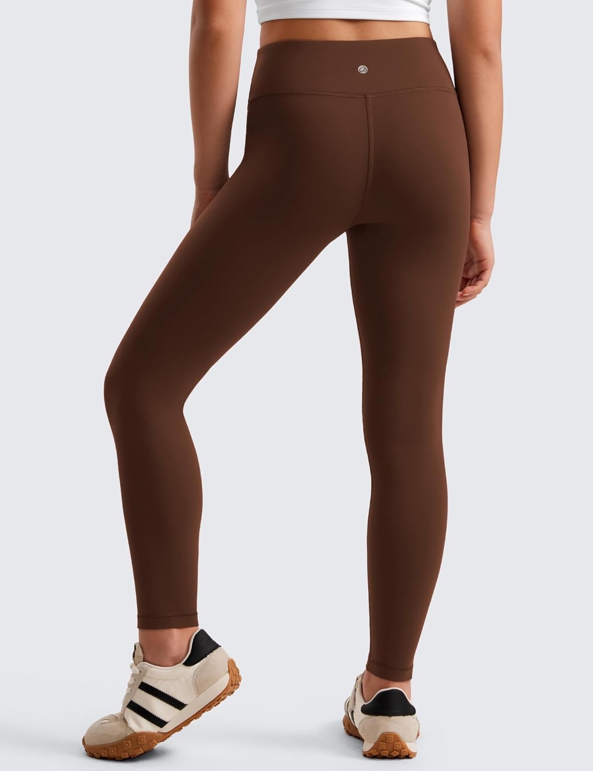 image:imageCRZ YOGA Girls Butterluxe Full Length Yoga Leggings Athletic Sports Casual Pants High Waist Tights Kids TeenLava Brown