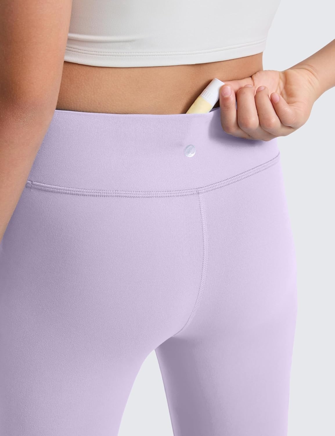 image:imageCRZ YOGA Girls Butterluxe Full Length Yoga Leggings Athletic Sports Casual Pants High Waist Tights Kids TeenLilac Air