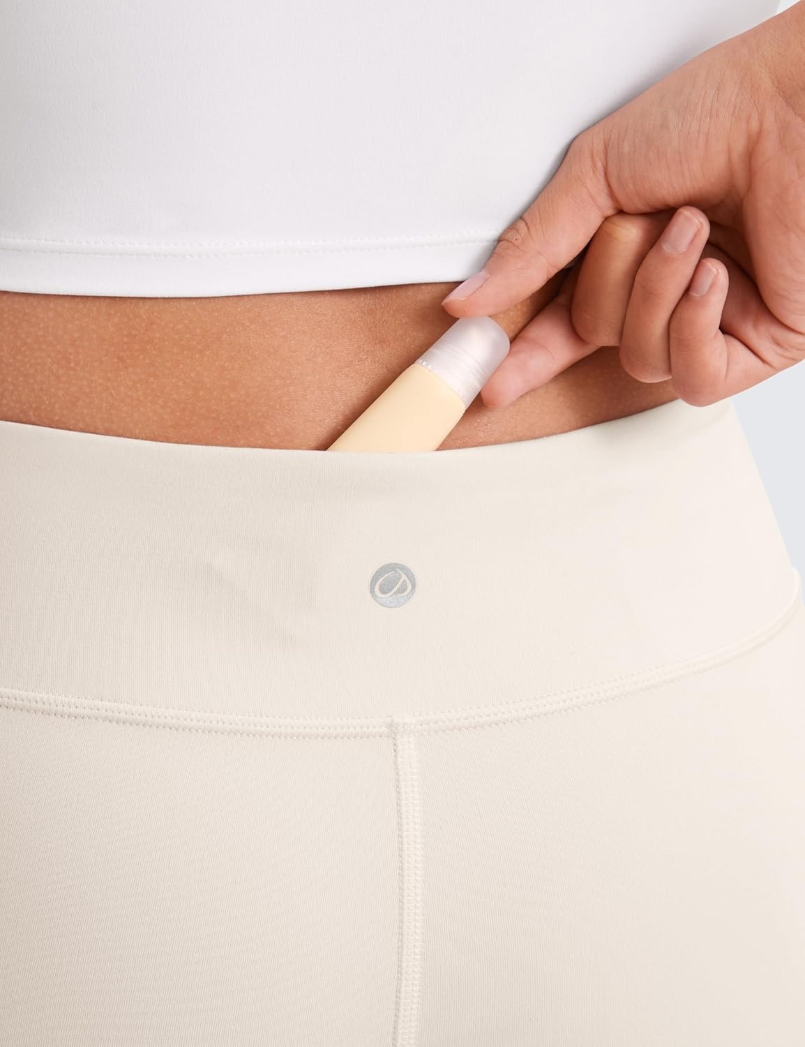 image:imageCRZ YOGA Girls Butterluxe Full Length Yoga Leggings Athletic Sports Casual Pants High Waist Tights Kids TeenMilky White