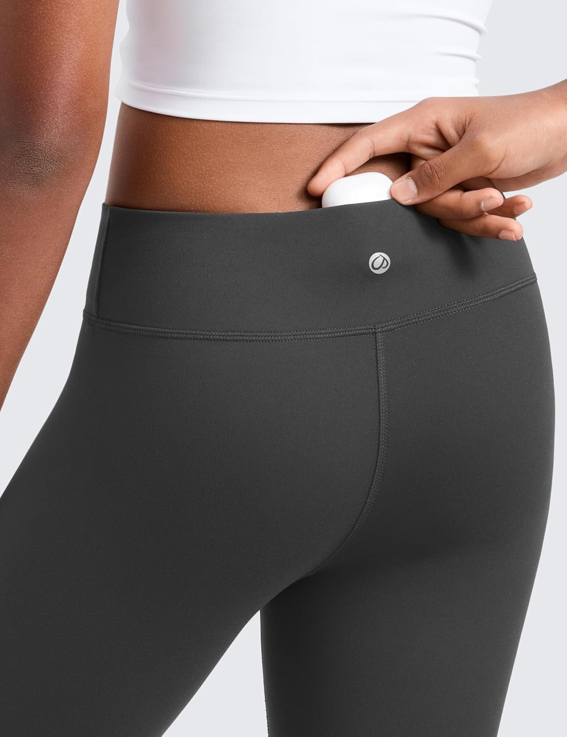 image:imageCRZ YOGA Girls Butterluxe Full Length Yoga Leggings Athletic Sports Casual Pants High Waist Tights Kids TeenMysterious Grey