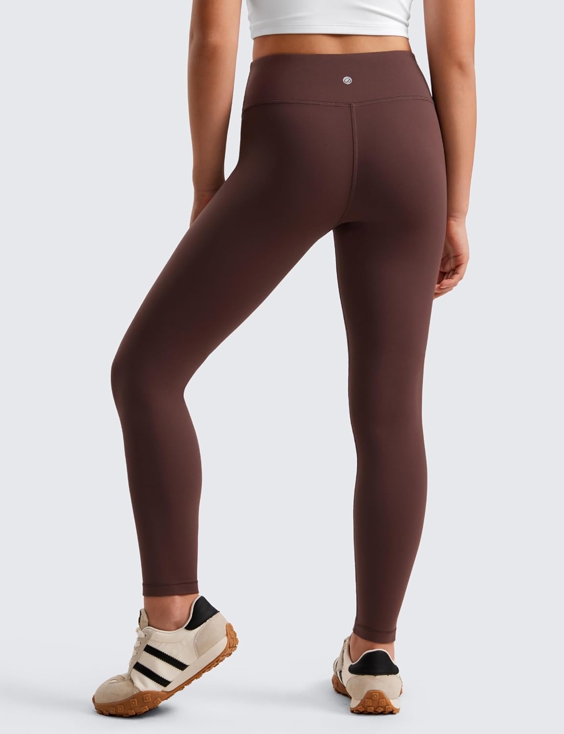 image:imageCRZ YOGA Girls Butterluxe Full Length Yoga Leggings Athletic Sports Casual Pants High Waist Tights Kids TeenTaupe
