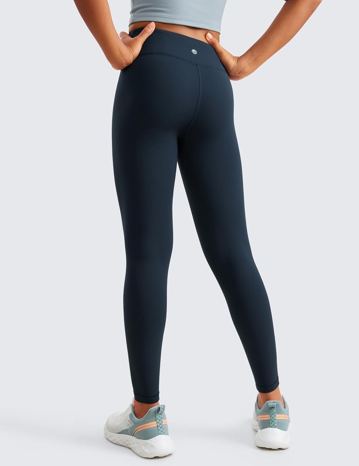image:imageCRZ YOGA Girls Butterluxe Full Length Yoga Leggings Athletic Sports Casual Pants High Waist Tights Kids TeenTwilight Blue
