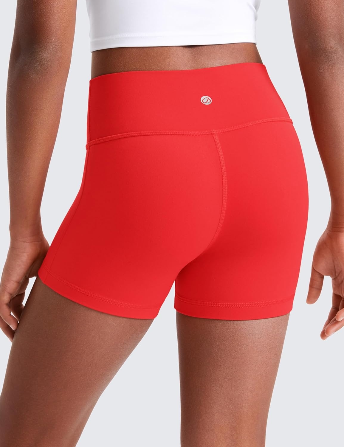 image:imageCRZ YOGA Girls Butterluxe High Waist Athletic Biker Shorts Dance Yoga Casual Kids Teen SummerDeep Red