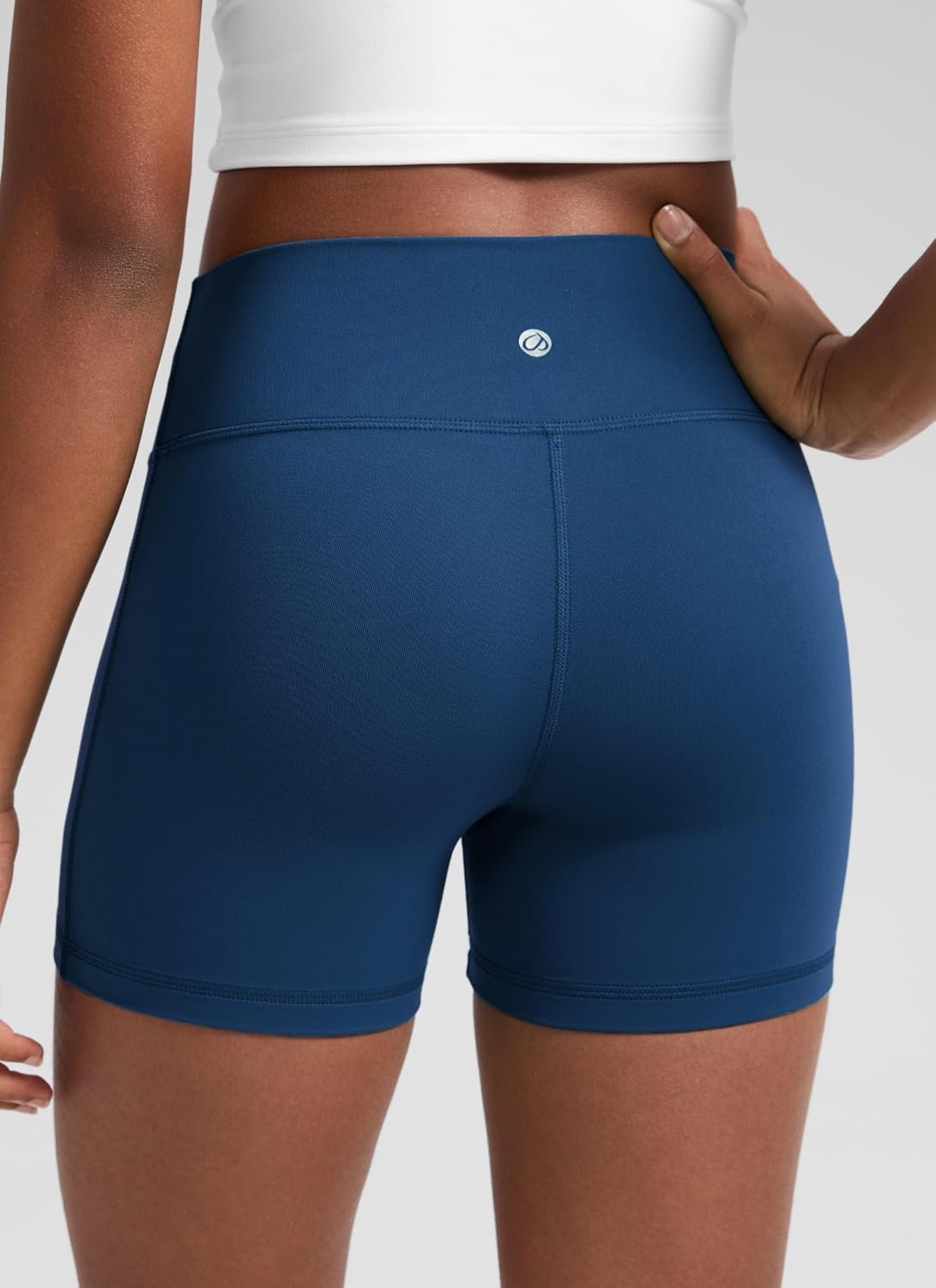 image:imageCRZ YOGA Girls Butterluxe High Waist Athletic Biker Shorts Dance Yoga Casual Kids Teen SummerFrench Navy