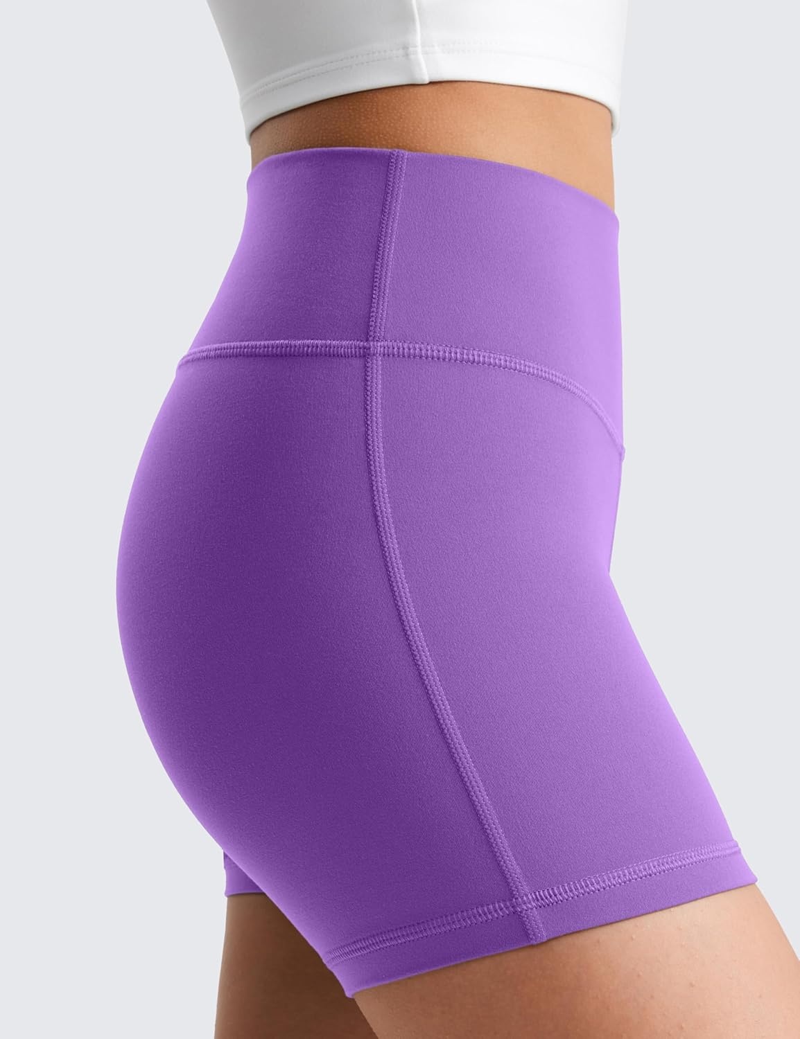 image:imageCRZ YOGA Girls Butterluxe High Waist Athletic Biker Shorts Dance Yoga Casual Kids Teen SummerRoyal Lilac