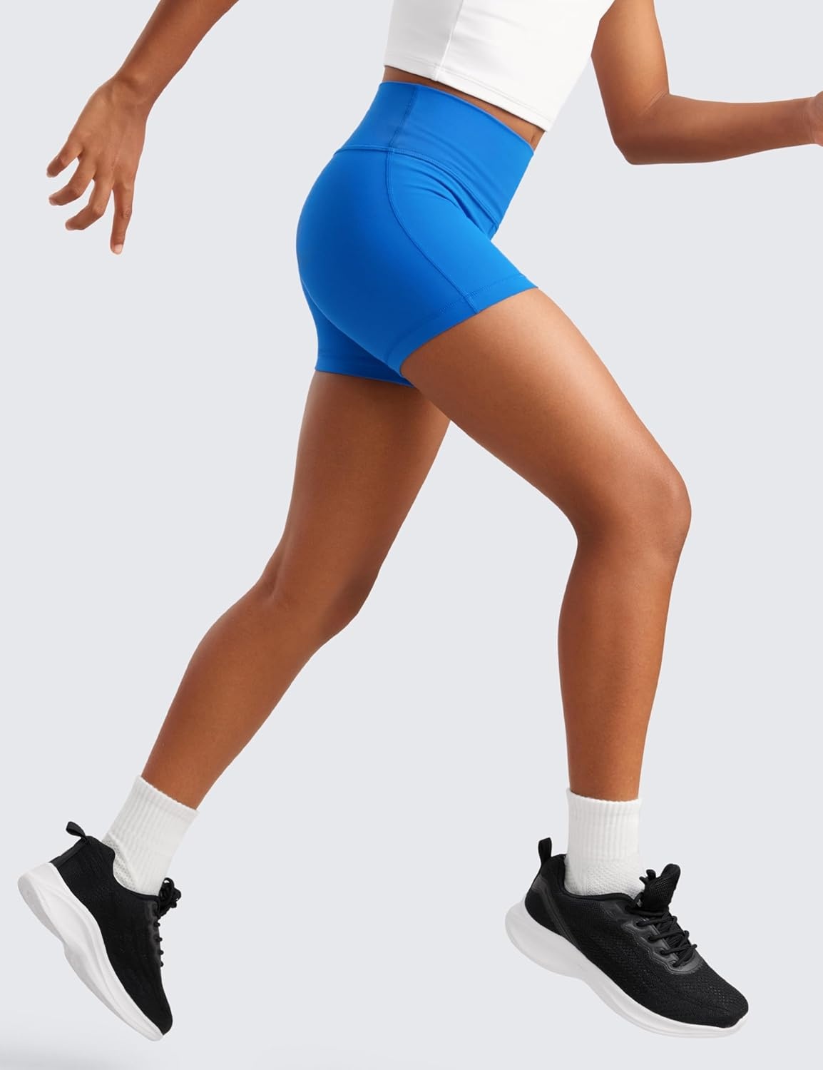 image:imageCRZ YOGA Girls Butterluxe High Waist Athletic Biker Shorts Dance Yoga Casual Kids Teen SummerSparkle Blue
