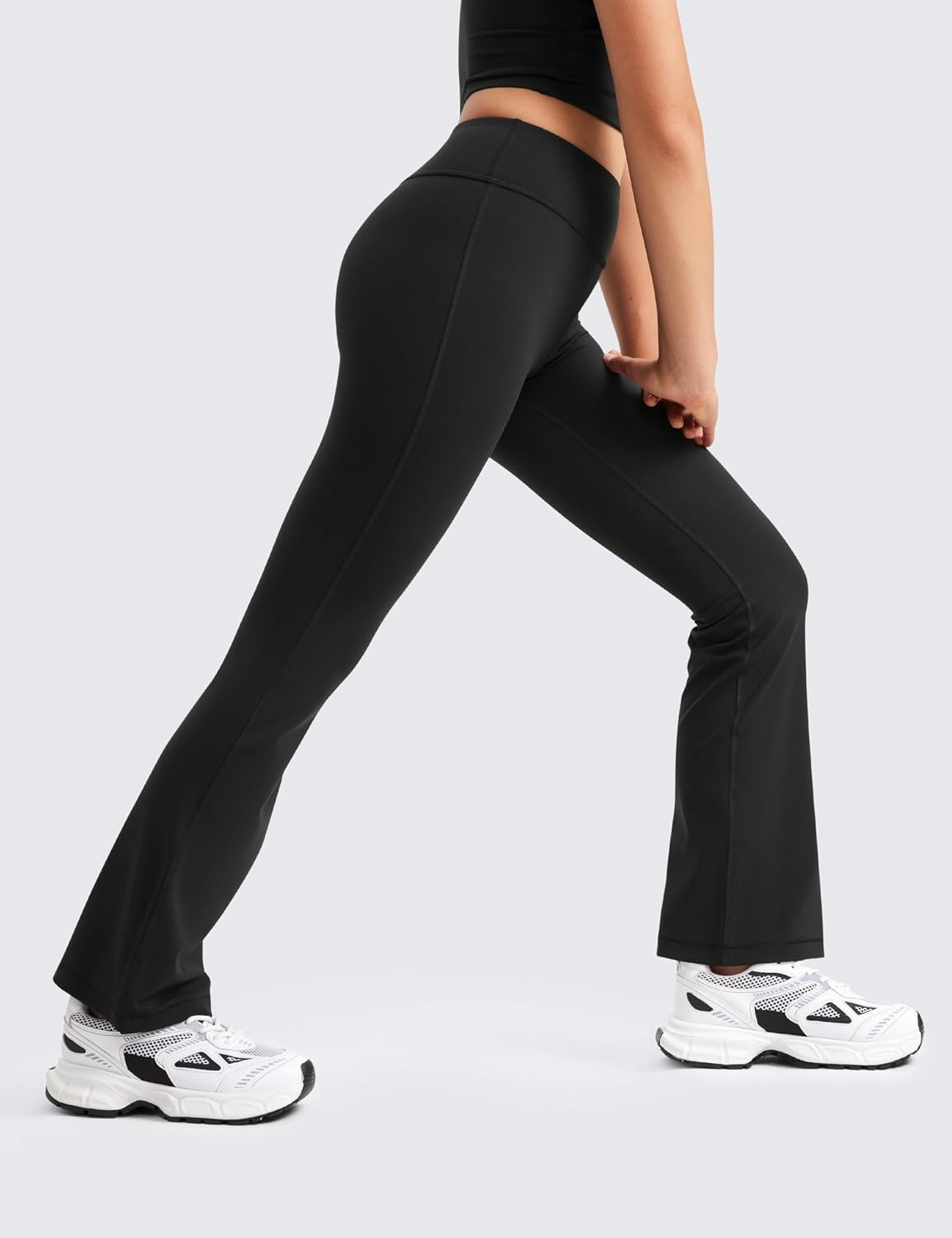 image:imageCRZ YOGA Girls Butterluxe High Waist Yoga Flare Leggings Dance Casual Athletic Pants Bell Bottoms Bootcut Kids TeenBlack