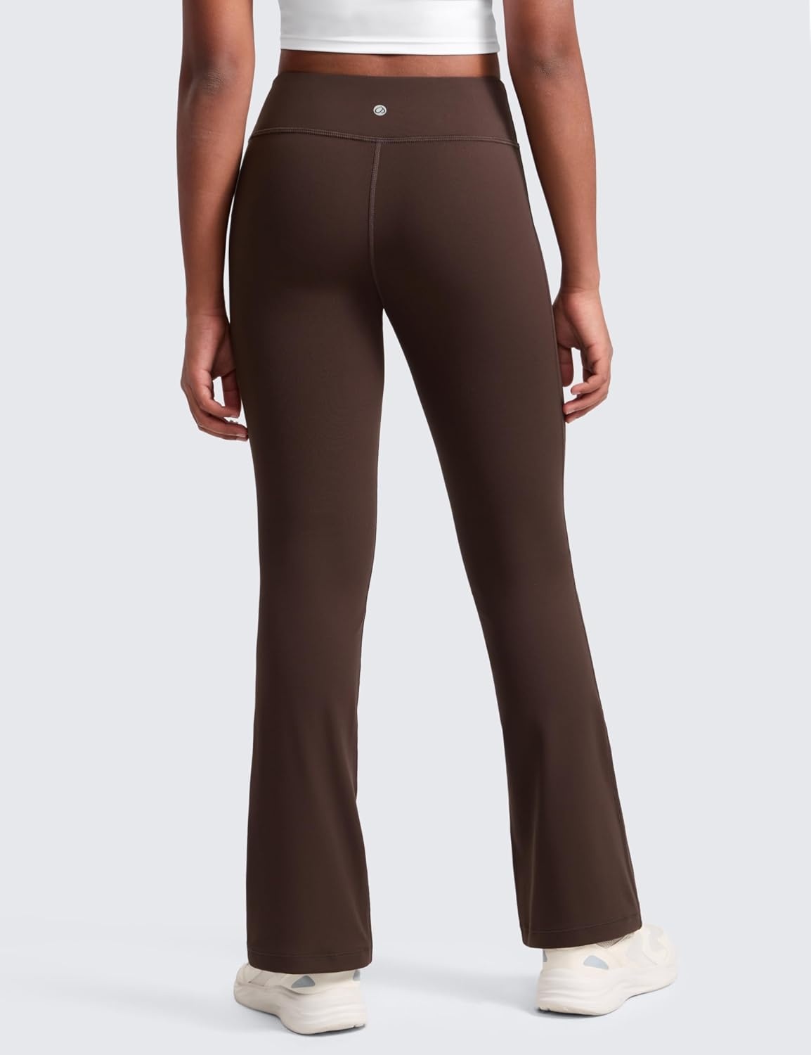 image:imageCRZ YOGA Girls Butterluxe High Waist Yoga Flare Leggings Dance Casual Athletic Pants Bell Bottoms Bootcut Kids TeenHot Fudge Brown