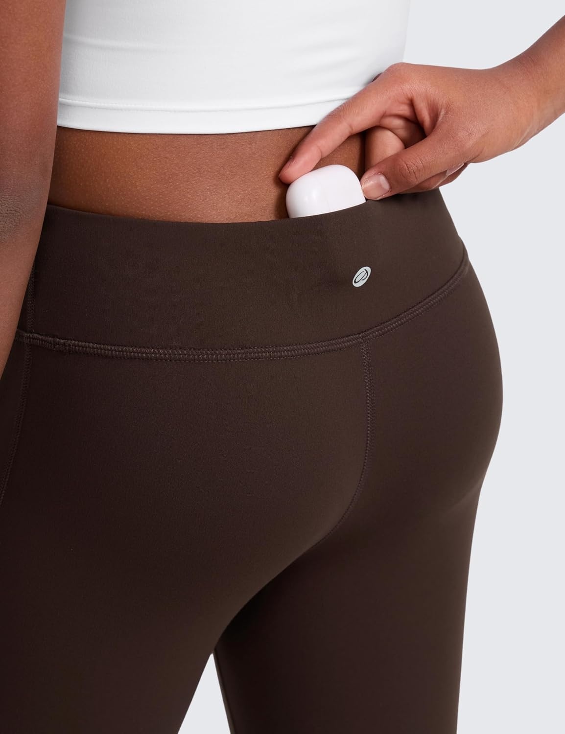 image:imageCRZ YOGA Girls Butterluxe High Waist Yoga Flare Leggings Dance Casual Athletic Pants Bell Bottoms Bootcut Kids TeenHot Fudge Brown