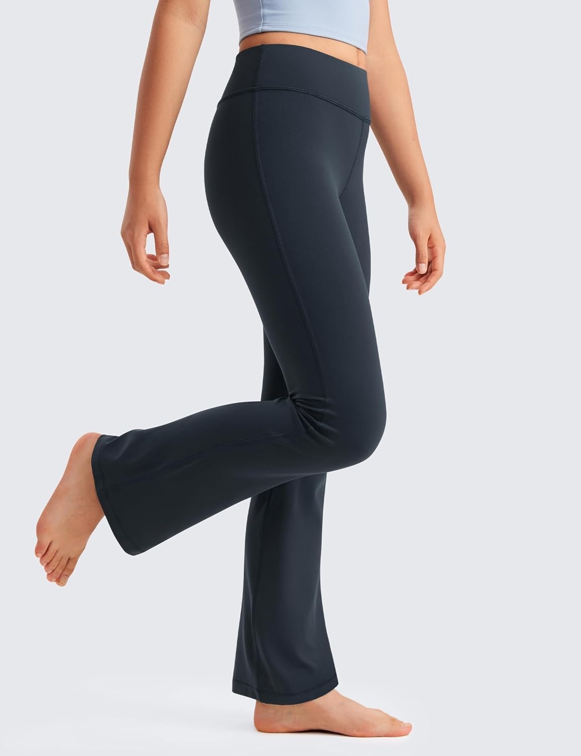 image:imageCRZ YOGA Girls Butterluxe High Waist Yoga Flare Leggings Dance Casual Athletic Pants Bell Bottoms Bootcut Kids TeenTrue Navy