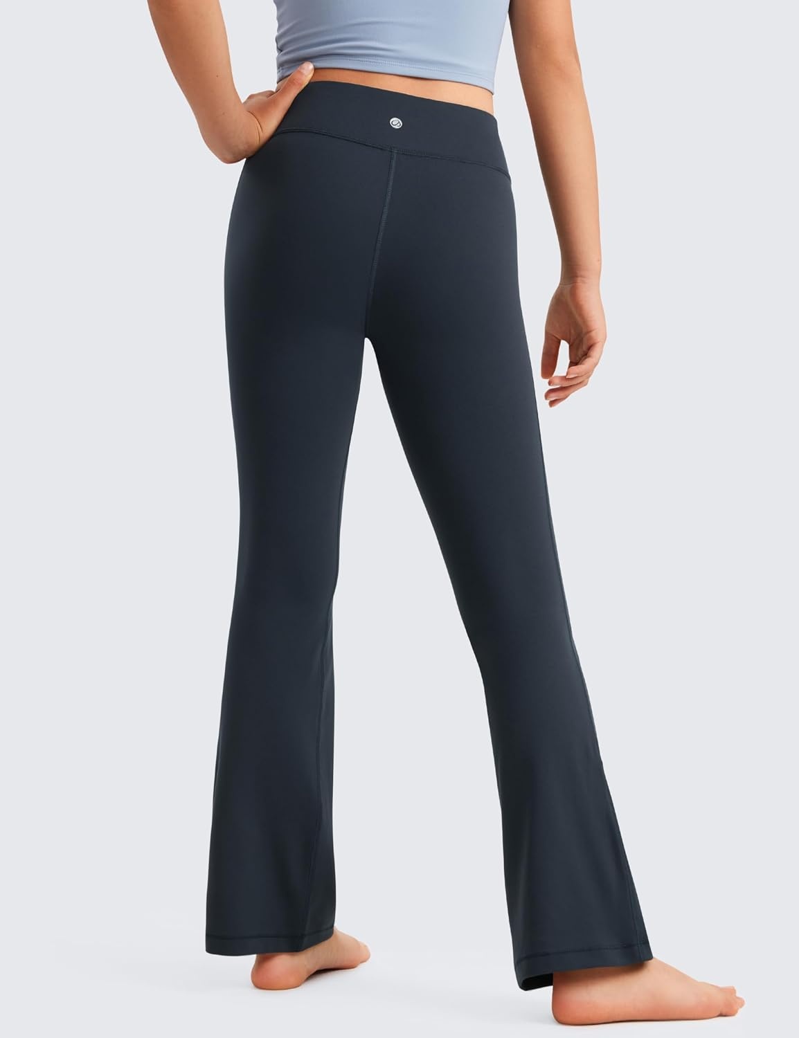 image:imageCRZ YOGA Girls Butterluxe High Waist Yoga Flare Leggings Dance Casual Athletic Pants Bell Bottoms Bootcut Kids TeenTrue Navy