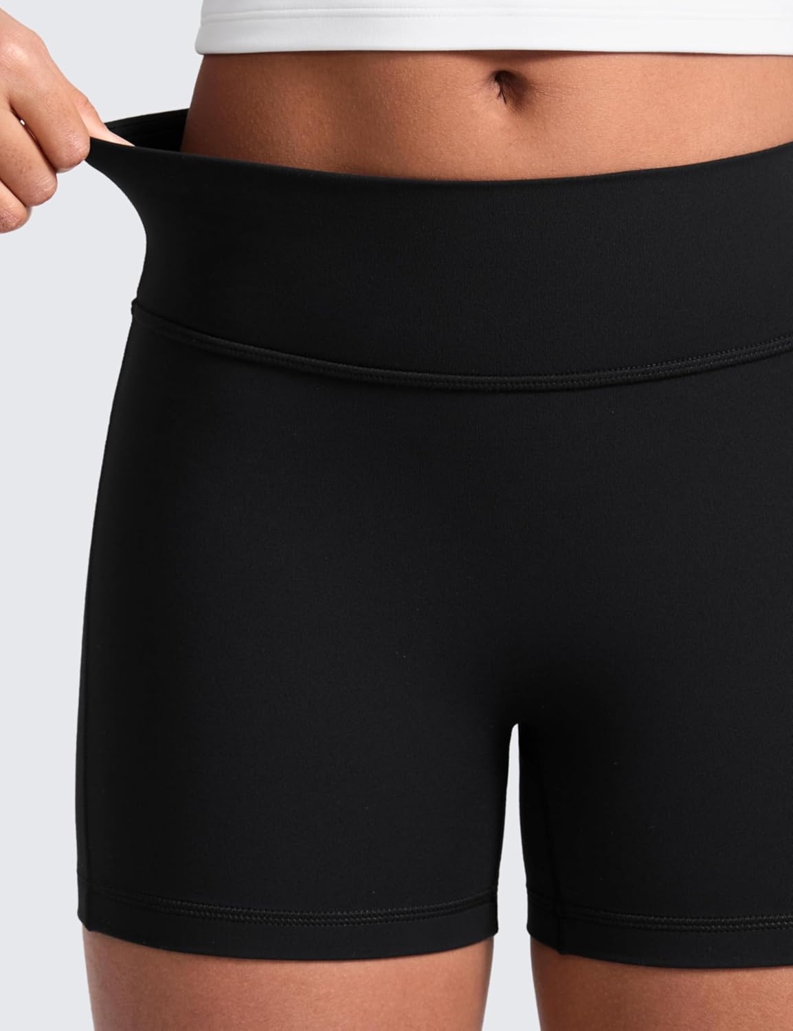image:imageCRZ YOGA Girls Butterluxe No Front Seam Athletic Biker Shorts Dance Casual Yoga Kids Teen SummerBlack