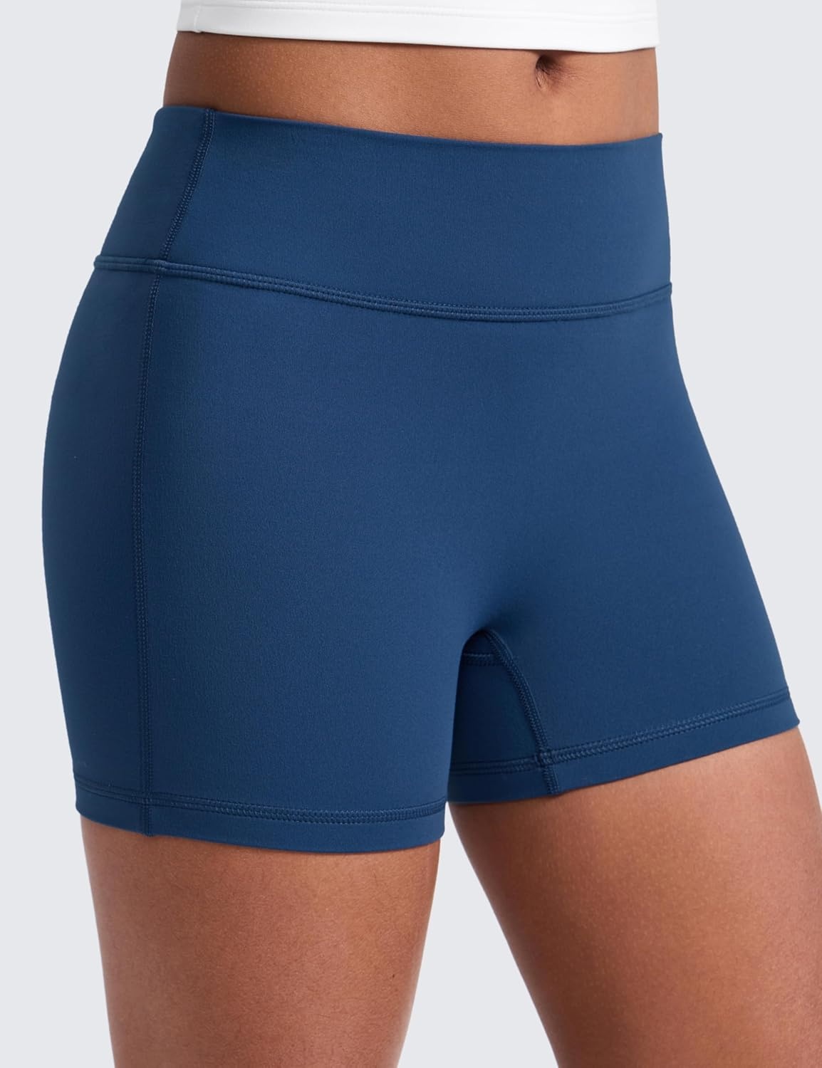 image:imageCRZ YOGA Girls Butterluxe No Front Seam Athletic Biker Shorts Dance Casual Yoga Kids Teen SummerFrench Navy