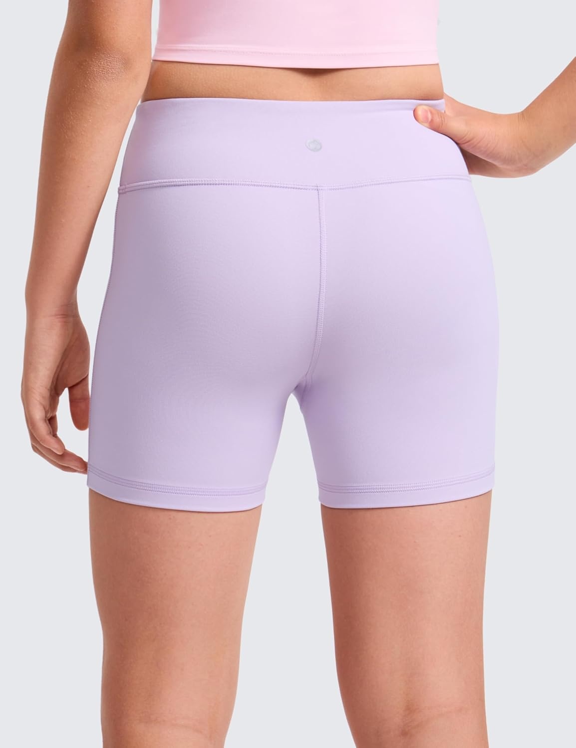 image:imageCRZ YOGA Girls Butterluxe No Front Seam Athletic Biker Shorts Dance Casual Yoga Kids Teen SummerLilac Air