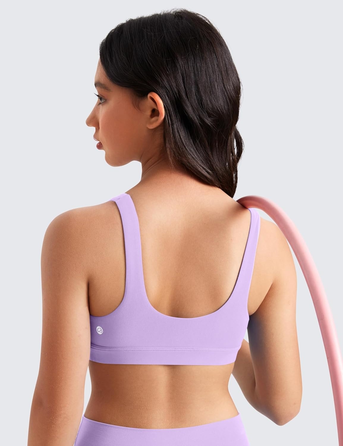 image:imageCRZ YOGA Girls Butterluxe U Back Sports Bra Yoga Athletic Casual Tops Scoop Neck Padded Crop Kids TeenElfin Purple