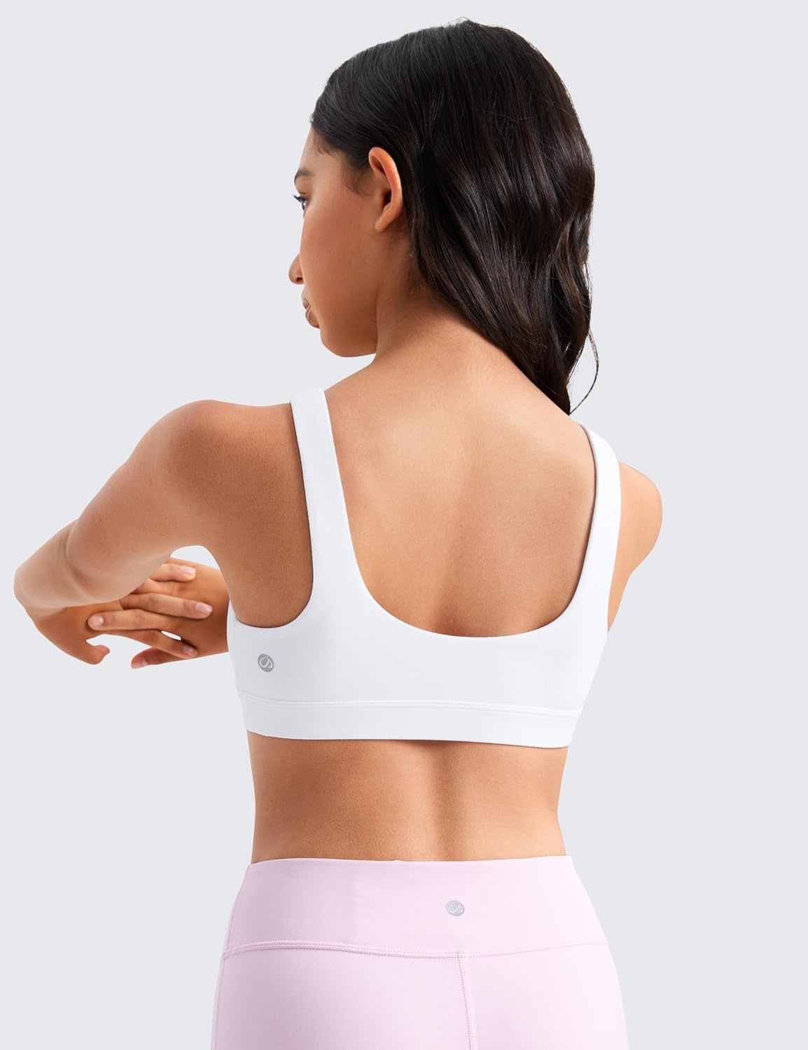 image:imageCRZ YOGA Girls Butterluxe U Back Sports Bra Yoga Athletic Casual Tops Scoop Neck Padded Crop Kids TeenWhite