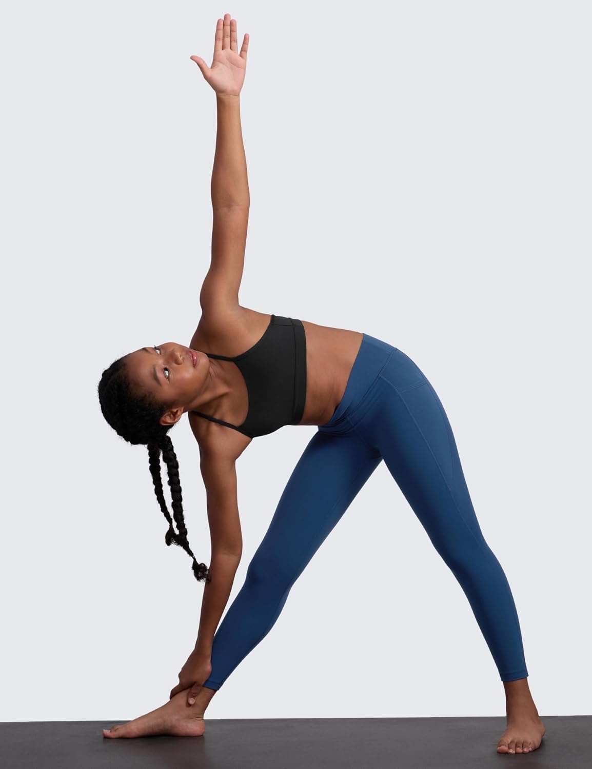 image:imageCRZ YOGA Girls Butterluxe Y Back Sports Bra Yoga Athletic Casual Tops Scoop Neck Spaghetti Strap Padded Crop Kids TeenBlack