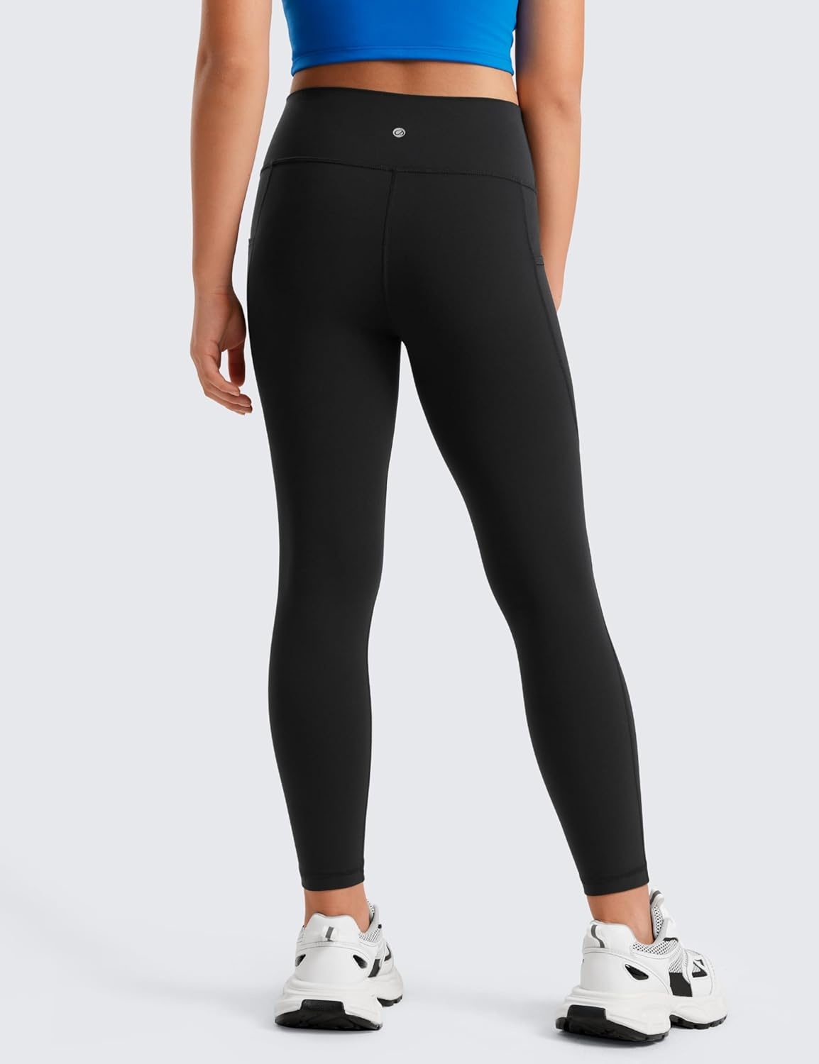 image:imageCRZ YOGA Girls Butterluxe Yoga Leggings with Pockets Athletic Sports Casual Pants High Waist Tights Kids TeenBlack