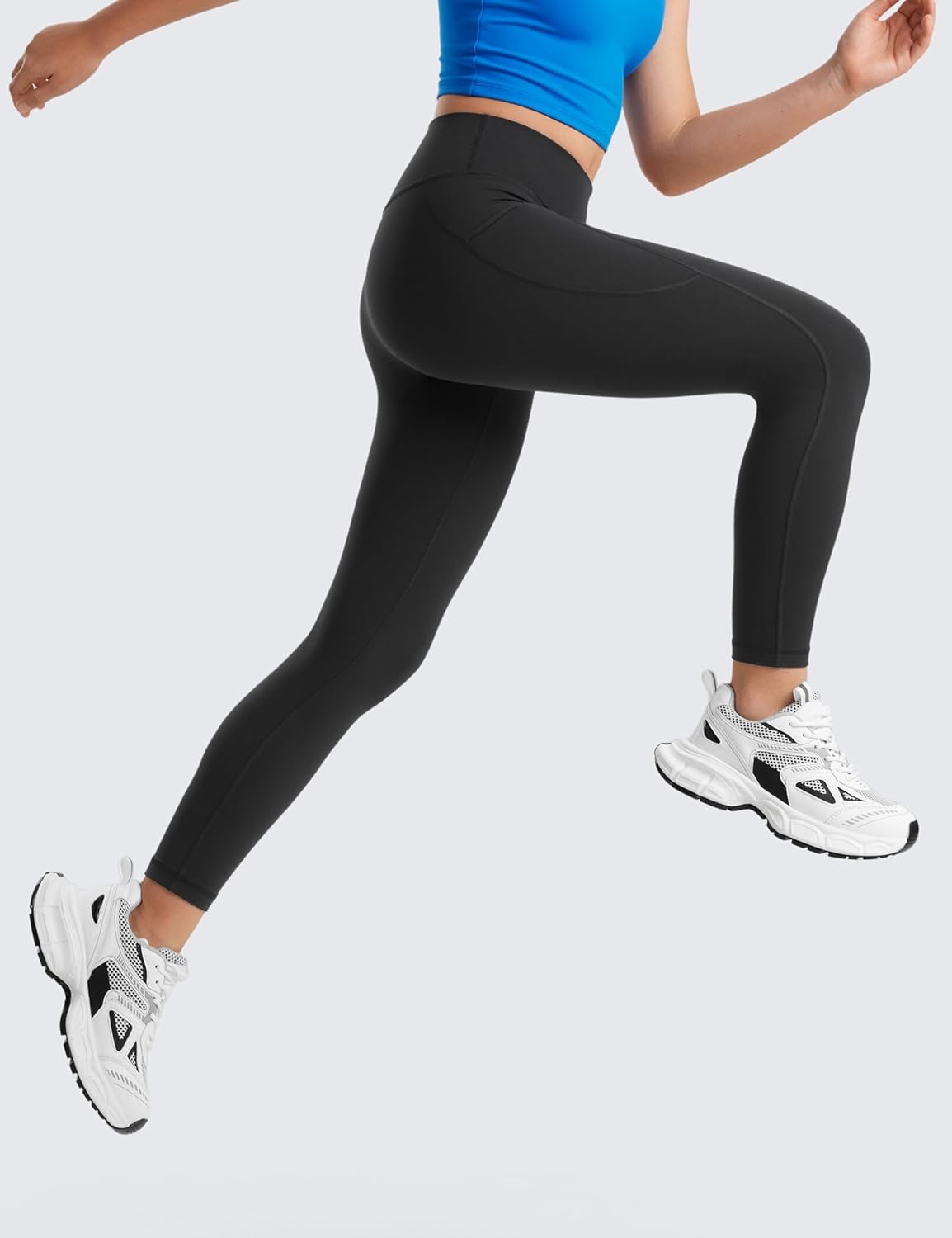 image:imageCRZ YOGA Girls Butterluxe Yoga Leggings with Pockets Athletic Sports Casual Pants High Waist Tights Kids TeenBlack