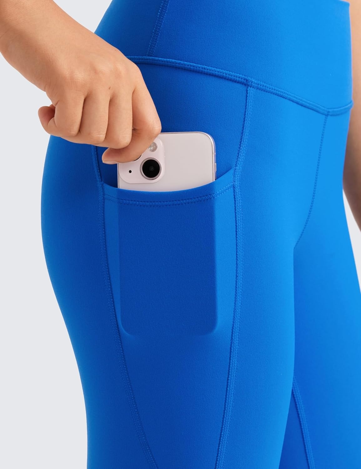 image:imageCRZ YOGA Girls Butterluxe Yoga Leggings with Pockets Athletic Sports Casual Pants High Waist Tights Kids TeenSparkle Blue