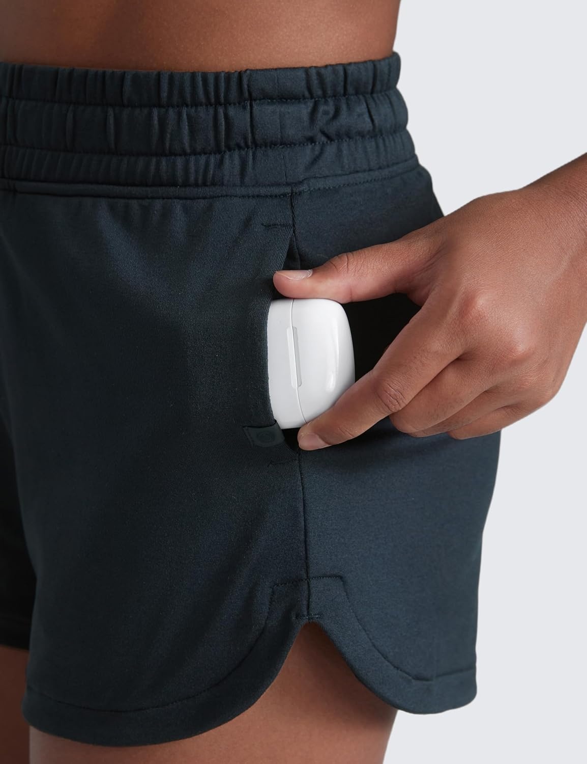 image:imageCRZ YOGA Girls Cloud Jersey Dolphin Casual Sweat Shorts Lounge Athletic Tennis Soccer Pockets Drawstring Kids TeenTrue Navy
