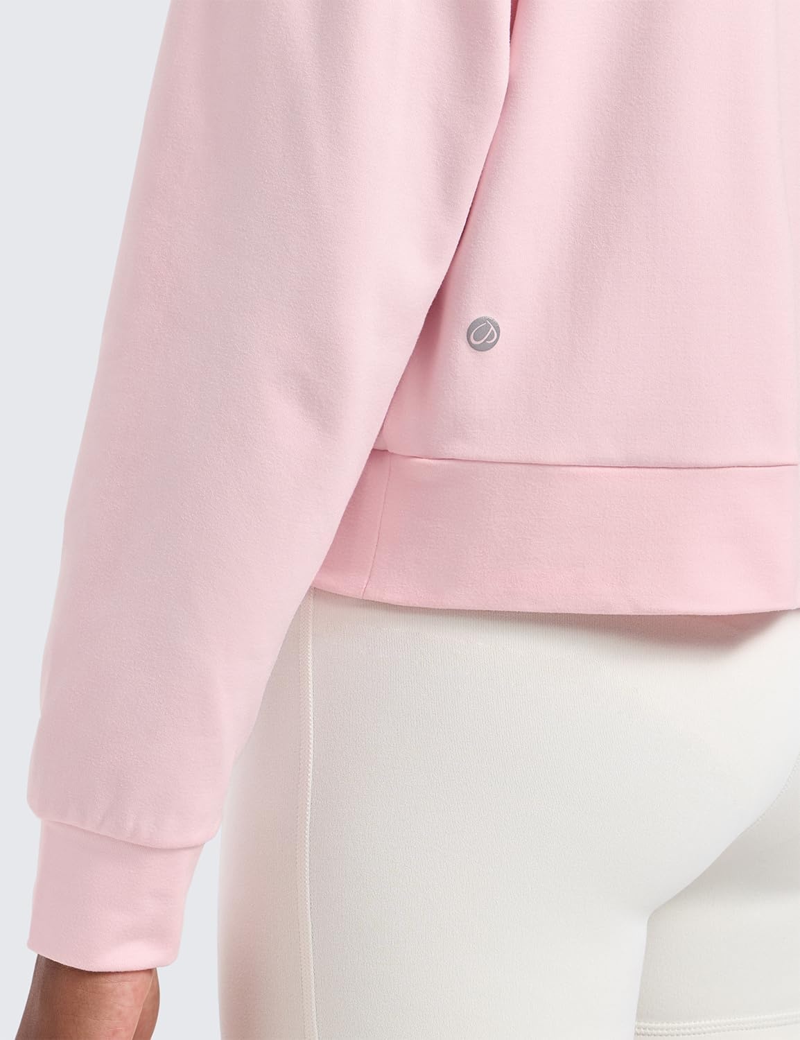 image:imageCRZ YOGA Girls Cloud Jersey Long Sleeve Casual Hoodie Lounge Pullover Sweatshirts Hooded Relaxed Waist Length Kids TeenStrawberry Pink