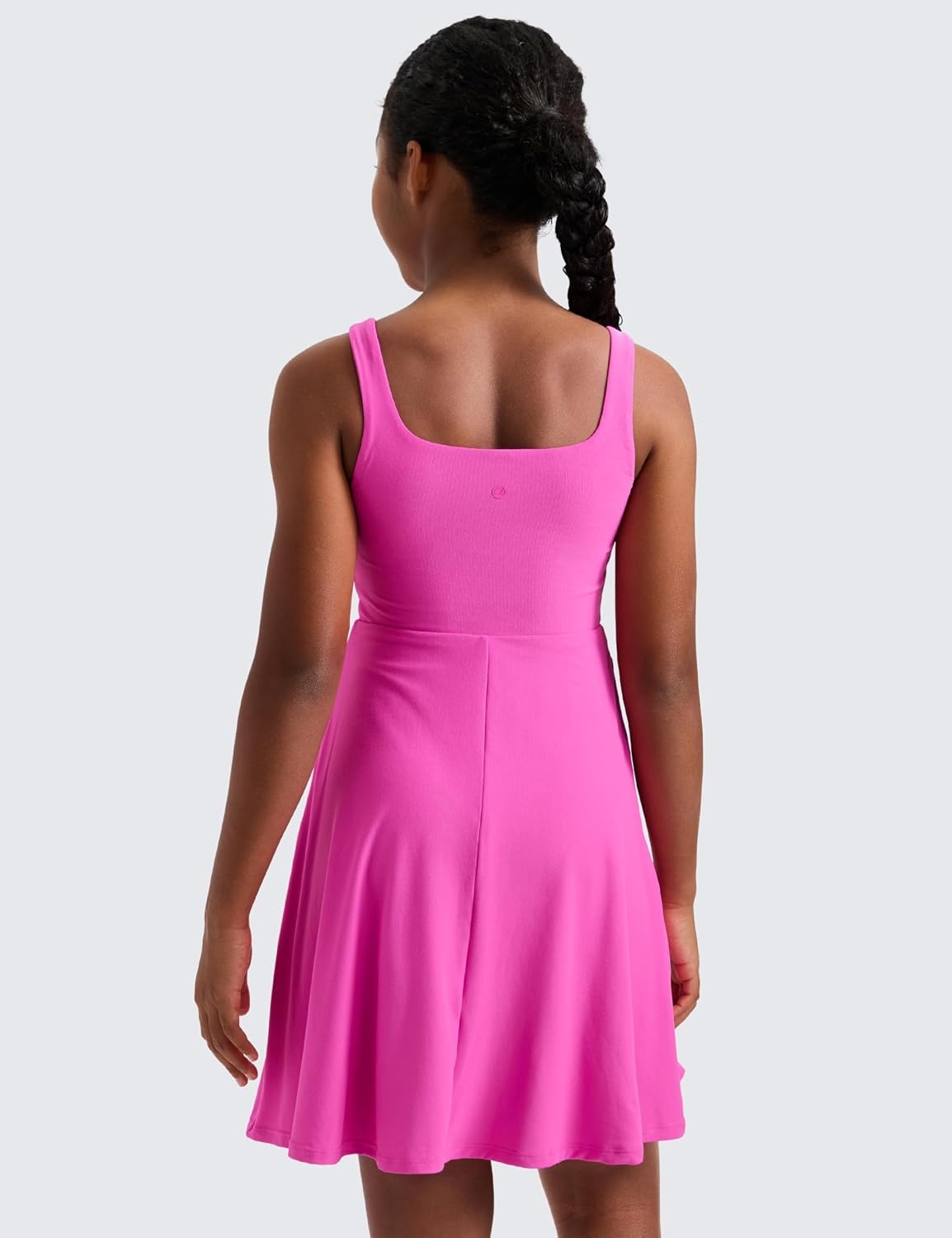 image:imageCRZ YOGA Girls Cloudweight Double Lined Square Neck Casual Dress Dance Tennis Athletic Pockets Knee Length Sleeveless TeenLight Purple