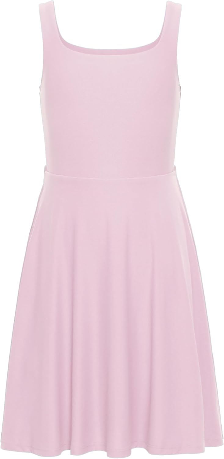 image:imageCRZ YOGA Girls Cloudweight Double Lined Square Neck Casual Dress Dance Tennis Athletic Pockets Knee Length Sleeveless TeenStrawberry Pink