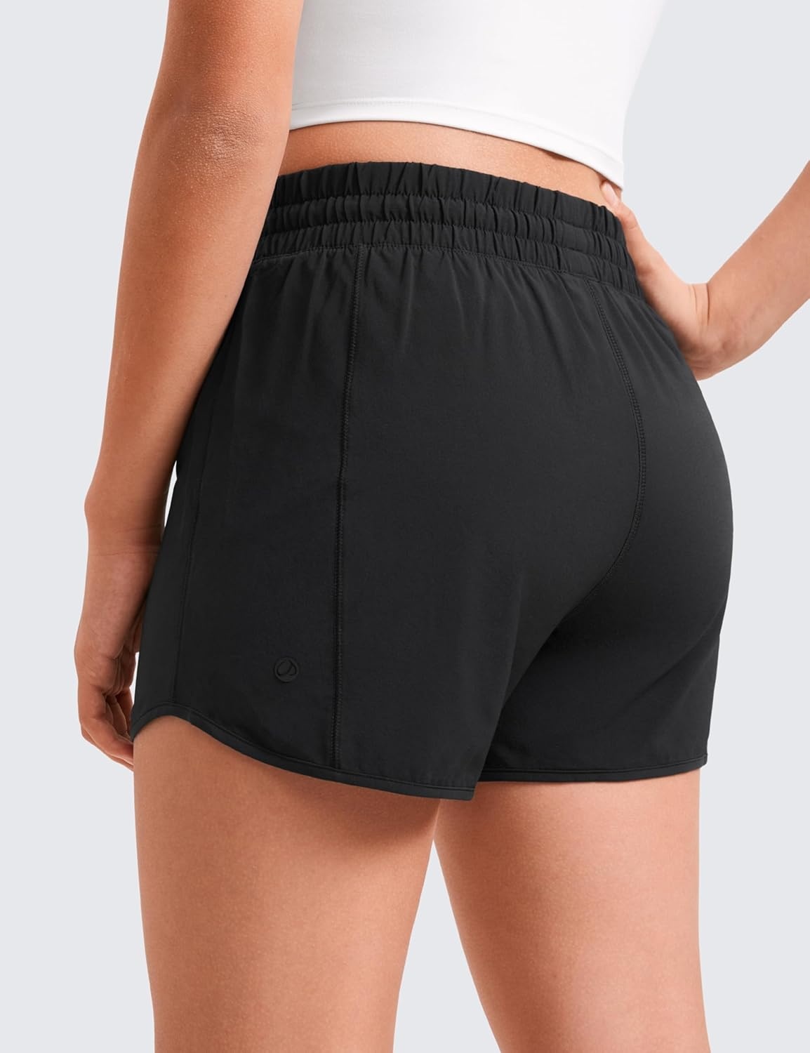 image:imageCRZ YOGA Girls FeatheryFit Soft Athletic Shorts with Zipper Pocket Tennis Soccer Running Casual Liner Kids TeenBlack