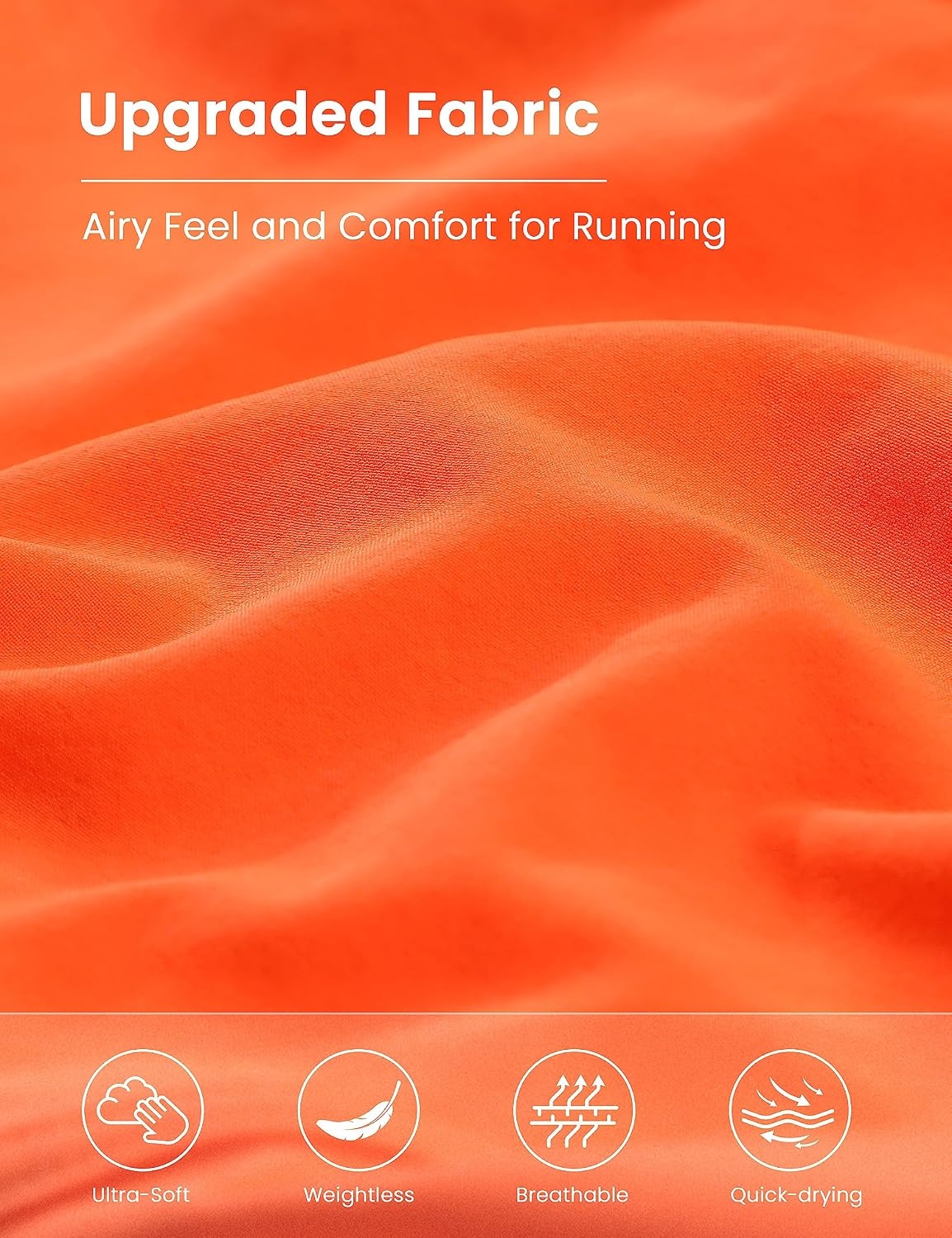 image:imageCRZ YOGA Girls FeatheryFit Soft Athletic Shorts with Zipper Pocket Tennis Soccer Running Casual Liner Kids TeenNeon Orange
