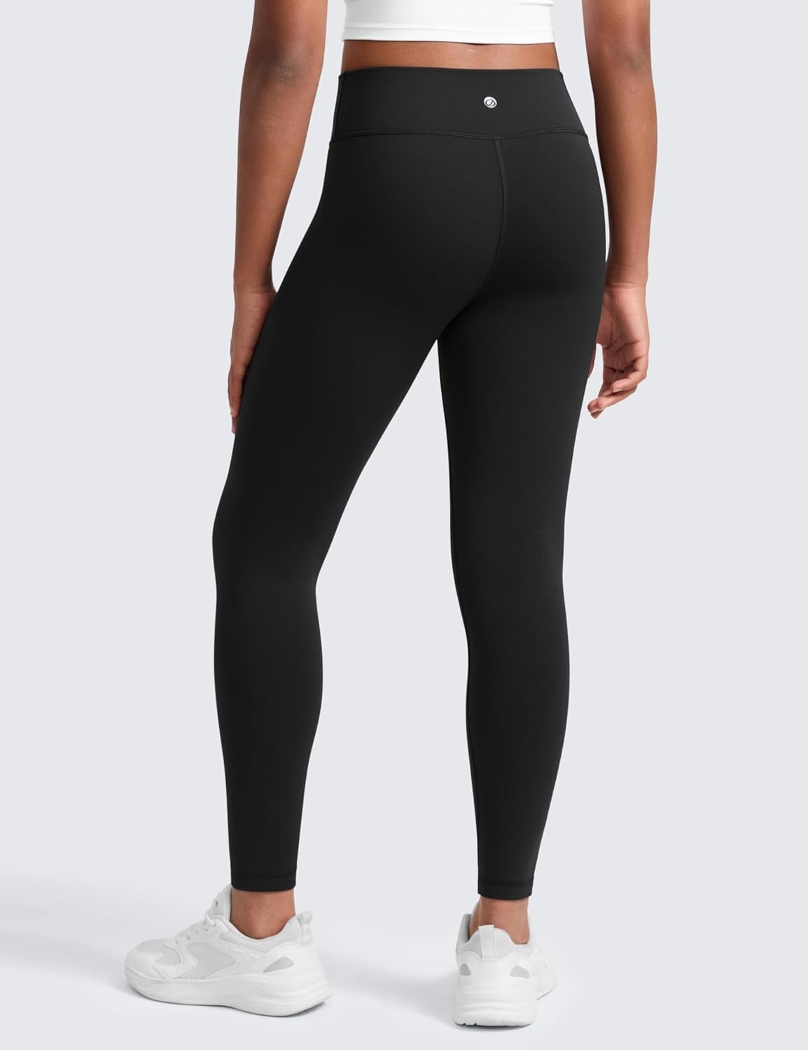 image:imageCRZ YOGA Girls Matte Thermal Fleece Lined Full Length Leggings Casual Athletic High Waist Pants Winter Warm Kids TeenBlack